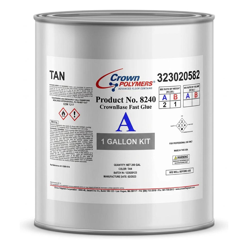 CrownBase FastGlue 8240-S Polyurea Basecoat — Pigmented container