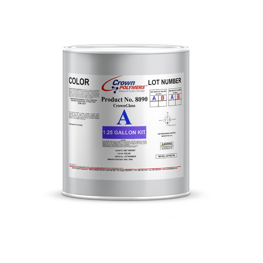 CrownGloss / CrownMatte 8090 & 8092 Waterbased Urethane — Clear container